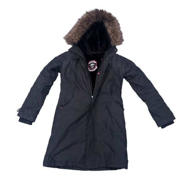 RARE TNA Jacket Raven Parka Medium - Picture 1 of 12
